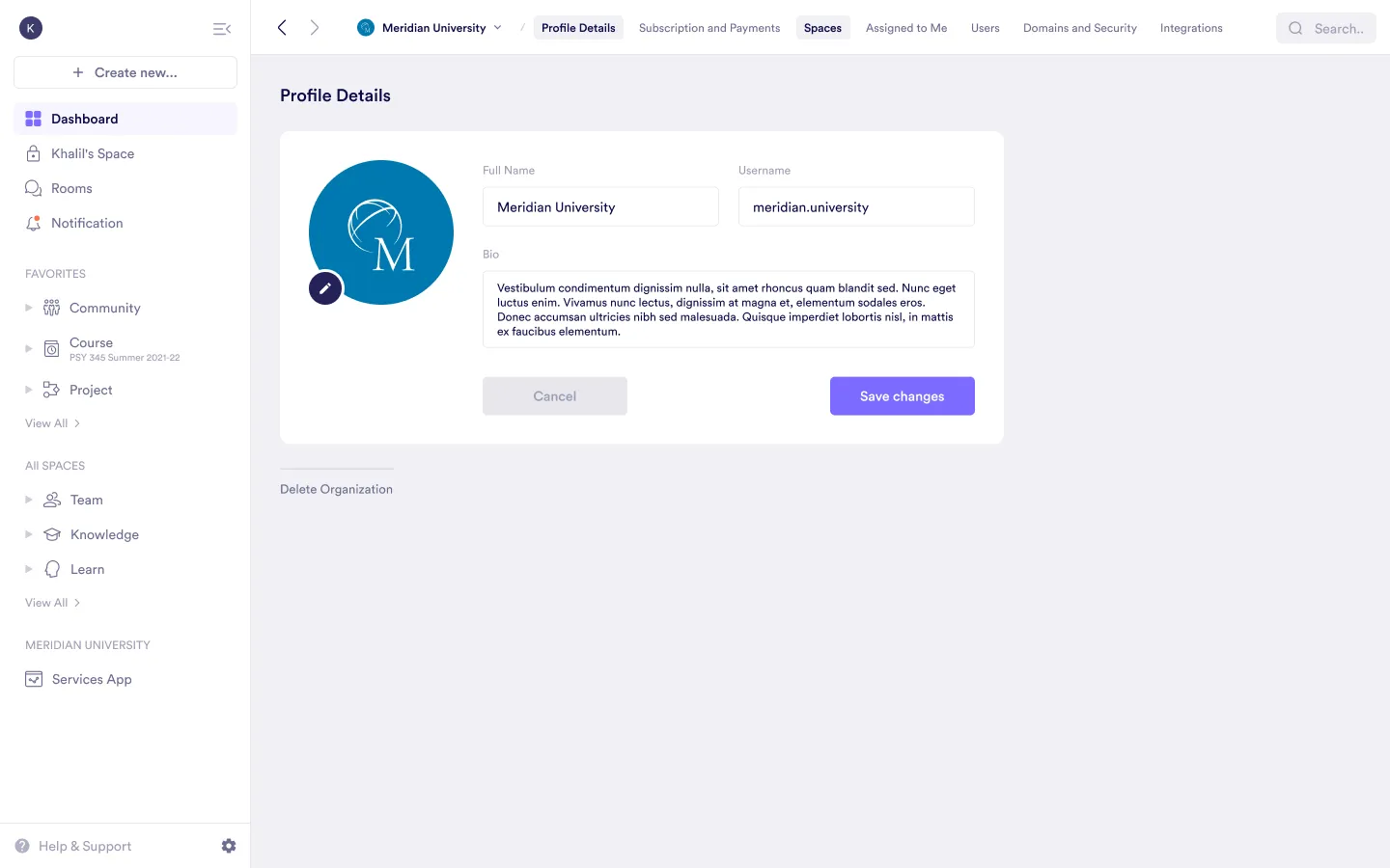 Profile Tab - View 1